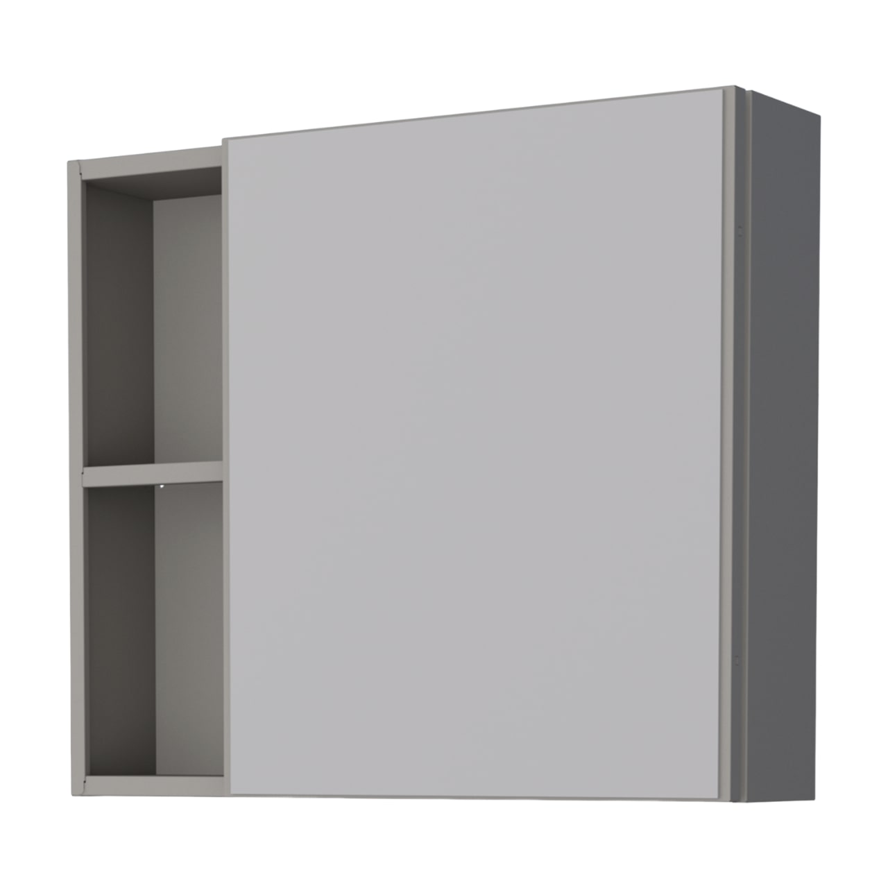 COZIMAX - ESPELHEIRA PARA BANHEIRO EM A�O AMEIXA 60CM CINZA